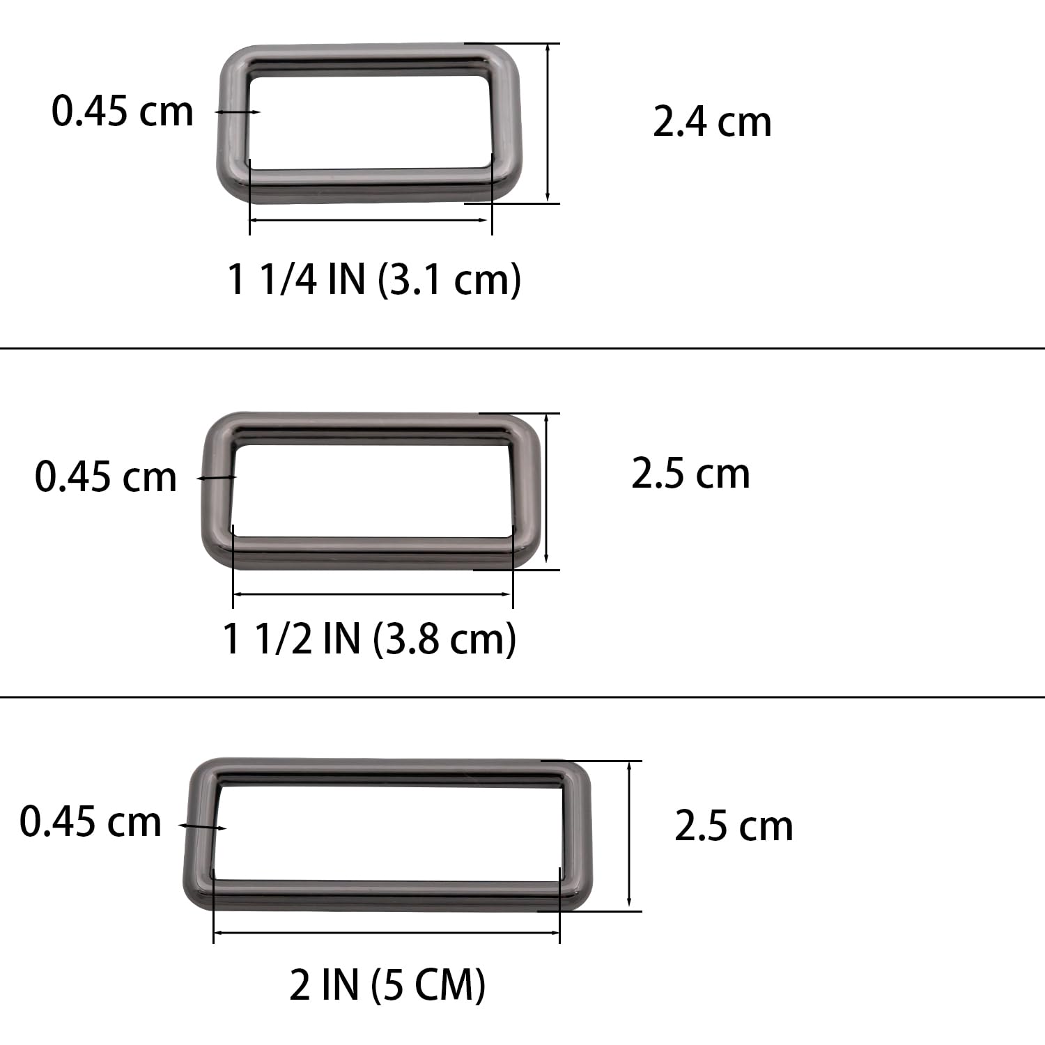 Loosco 10 piezas de hebilla deslizante de metal, correa de cinturón, deslizador, ajustador de gatillo, accesorios para hacer monederos