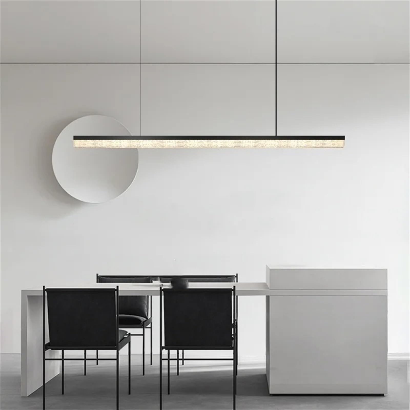 ASerZenith Copper Hanging Lamps Modern Long Strip Pendant Lights Restaurant Living Room Indoor Decorative Lighting Fixtures(Dimming-100Cm)