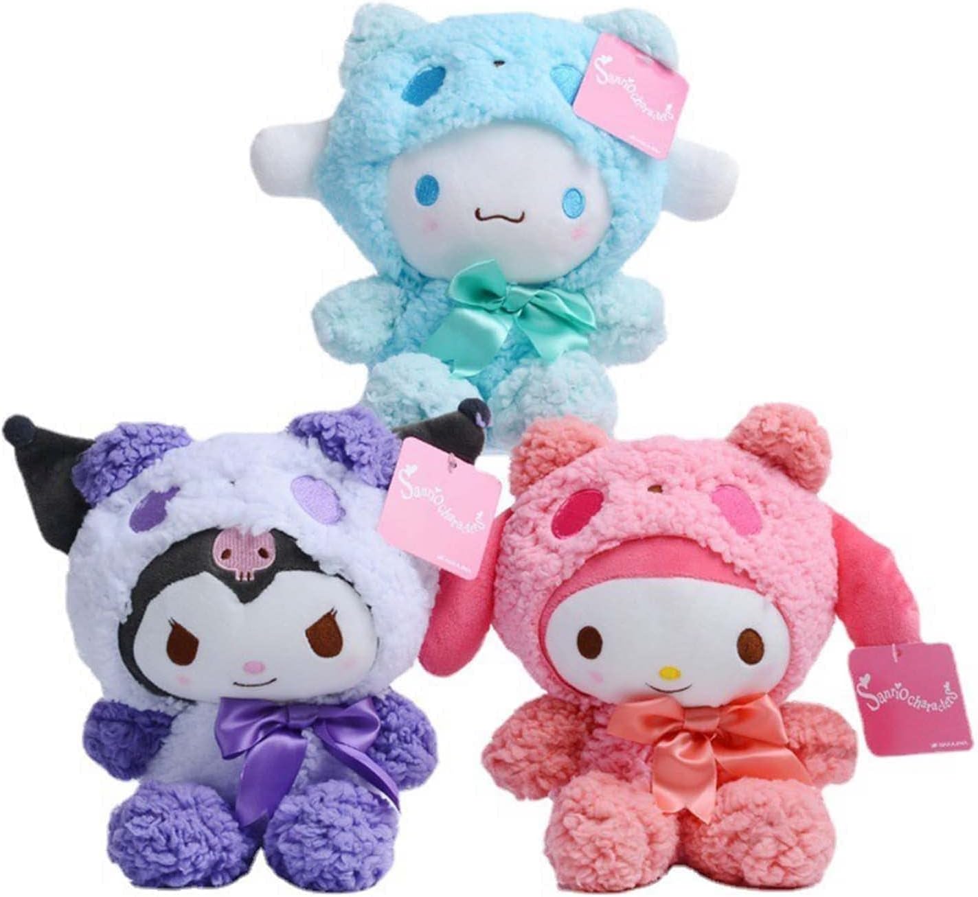 ZYLESRR Plush Dolls, Cute Cartoon Strawberry My Melody Plush Dolls, Plush Pendants, Stuffed Plush Toys. (3pcs)