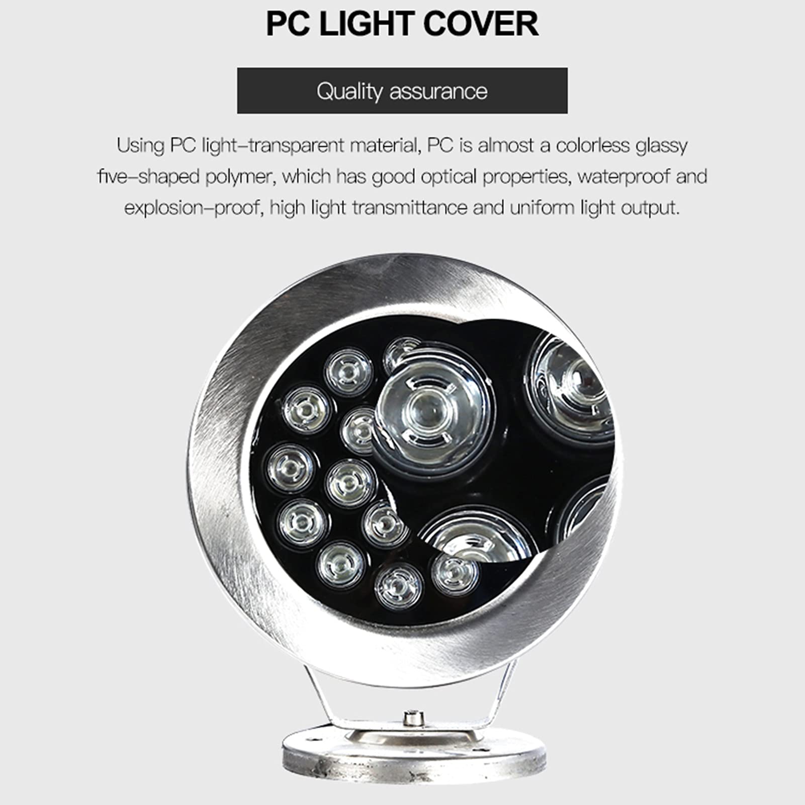 Lampada subacquea a LED da 9 W IP68 Lampada da stagno impermeabile a bassa tensione, Luce della fontana con regolazione dell'angolo flessibile(Green,12V)