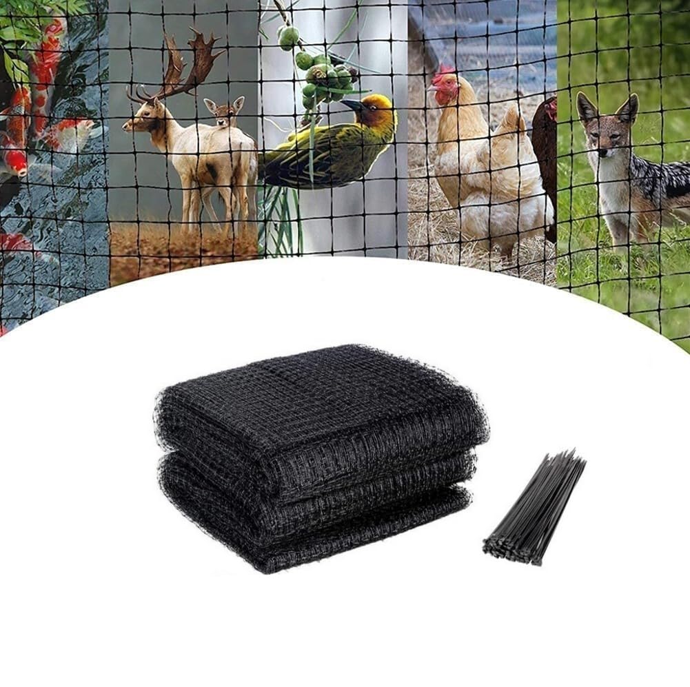 Zhiyu666 Garden Netting for Plants Fruit Veg Patch Grass Seeds,Anti Bird Netting Kit with 30x Cable Ties -Reusable Plant Netting Protection Garden Mesh Fence (2Mx20M | Ties x30pcs)