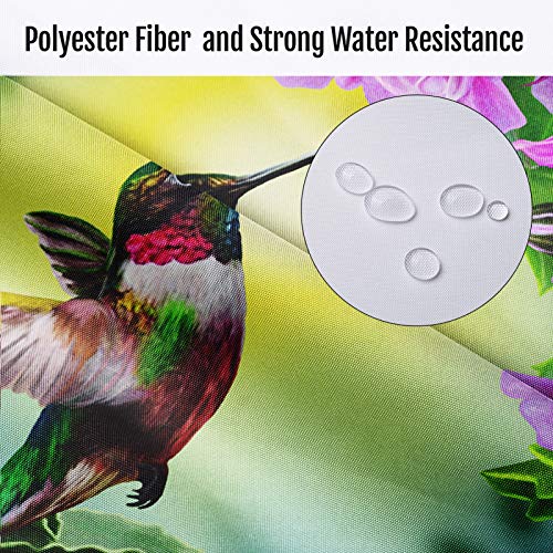 Britimes 4 Piece Shower Curtain Sets, Hummingbird With Non-Slip Rugs, Toilet Lid Cover And Bath Mat, Durable And Waterproof, For Bathroom Decor Set, 72" X 72" #TOP2