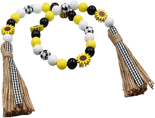 Miniatura 4 de ABOOFAN 2 piezas de girasoles con cuentas de girasol para decoración del hogar, accesorios para el hogar, guirnalda colgante de cuentas colgantes