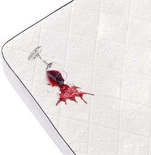 Waterproof Mattress Protector – Noiseless, Washable, Breathable Fitted Mattress Cover with Stretchable Pocket up to 18'' Depth - White Pad Cover (Queen)