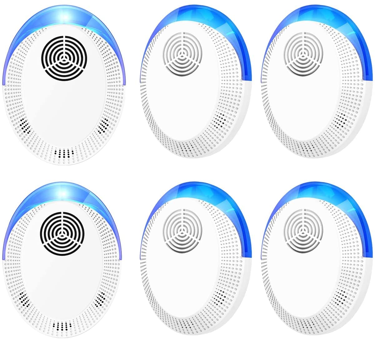 Ultrasonic Pest Repeller 6 Packs, Electronic Plug in Pest Repellent pest Control for Bugs Insects Roaches Mice Spiders Rodents Mosquitoes