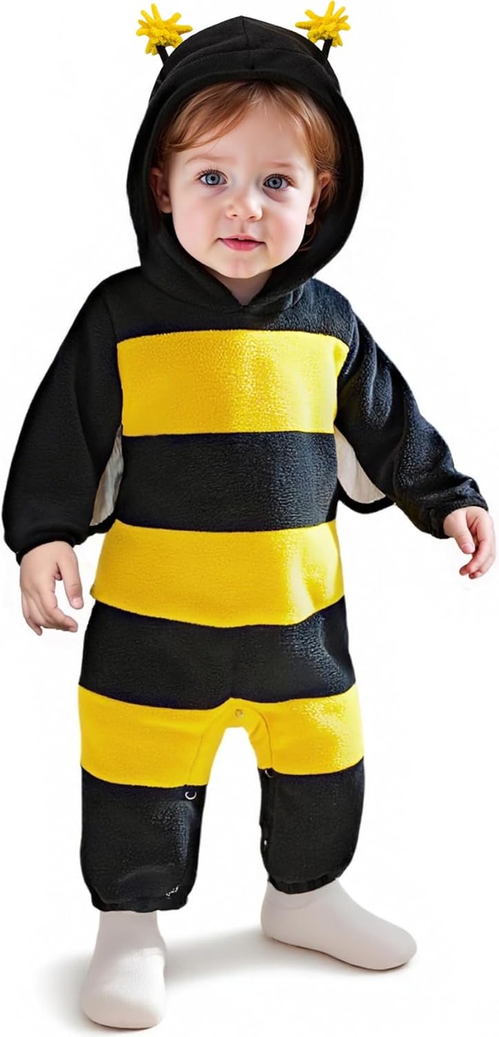 Okbebe Toddler Boys Bee Costume Halloween Baby Bumble Bee Costumes Yellow 12-18M