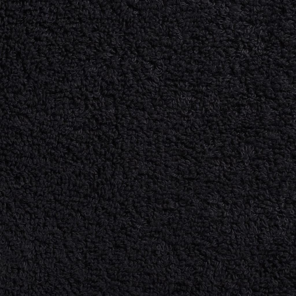 Toallas de invitados, 30 x 50 cm, color negro, 10 unidades, 100% algodón