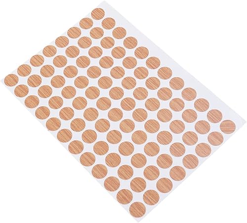 Miniatura 6 de Beavorty 96 unidades de hojas autoadhesivas para agujeros de tornillo, tapas de agujeros para tornillos para muebles, tapas de agujeros para