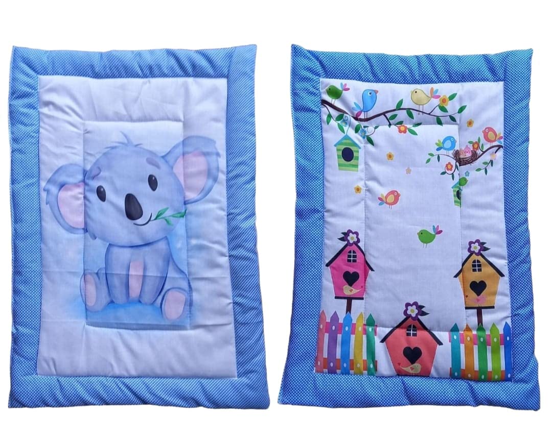 SmallBerry™ Newborn Baby Godadi Bedding Set with Mattress | Multi-Color & Design for Infants | Pack of 2 | Cozy Nursery Essentials for Your Precious Bundle of Joy (Pan&HOU)