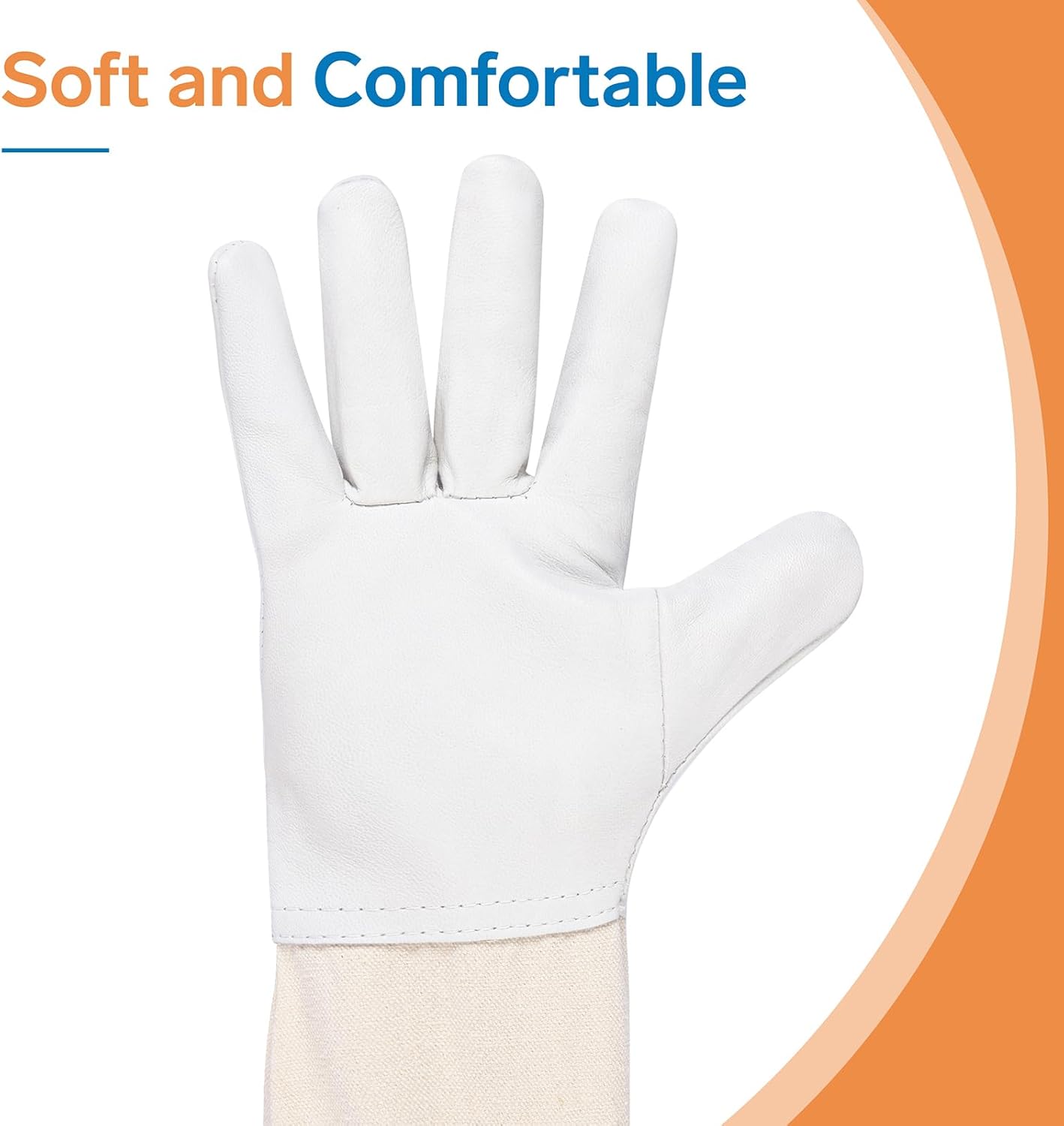 2 Pairs Beekeeping Gloves - Thickened Goatskin Bee Gloves for Men Women - Beekeeping Supplies - Image 3