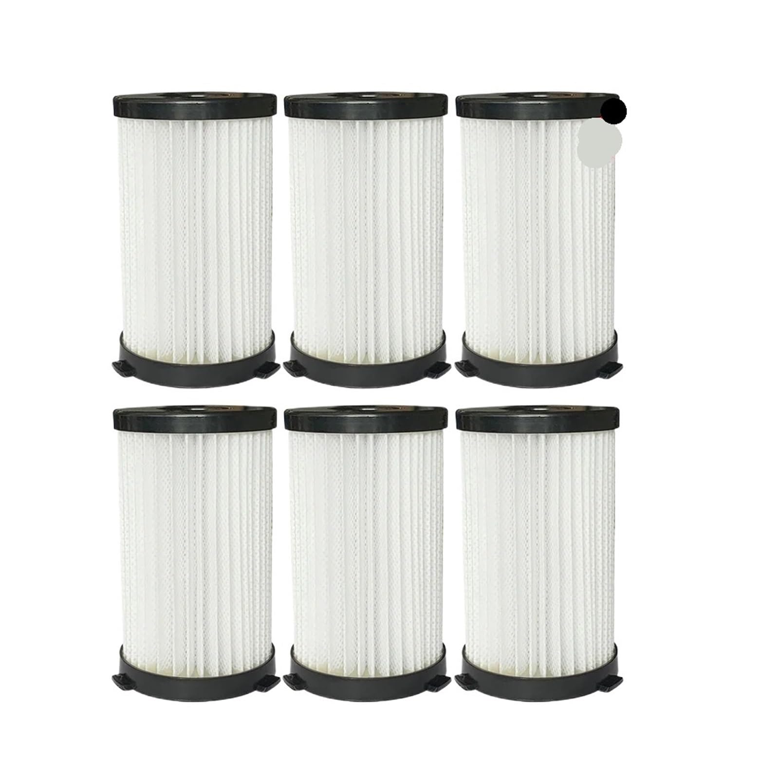 EEZII Filter,compatible For MooSoo， D600 D601 Corded Vacuum Cleaner Part Filter Element(6pcs)