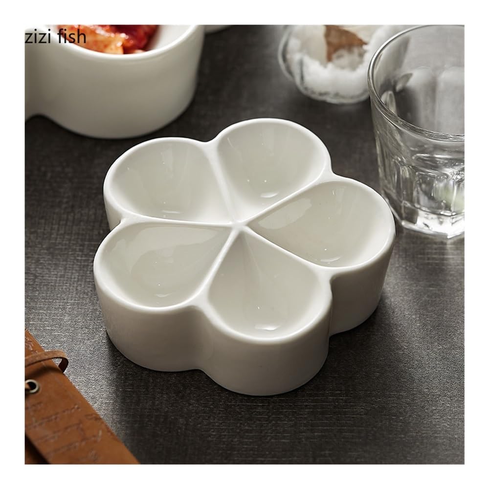 Talerz Jadalniczy, Nieregularny talerz do sushi — ceramiczna taca na przekąski, desery z wieloma siatkami i sashimi(14.2cm)