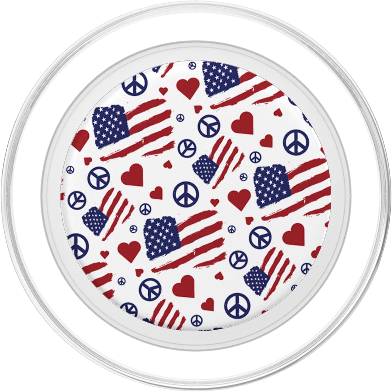 iCreate Peace Love America PopSockets Stand for Smartphones & Tablets PopSockets PopGrip: Swappable Grip for Phones & Tablets PopSockets PopGrip for MagSafe
