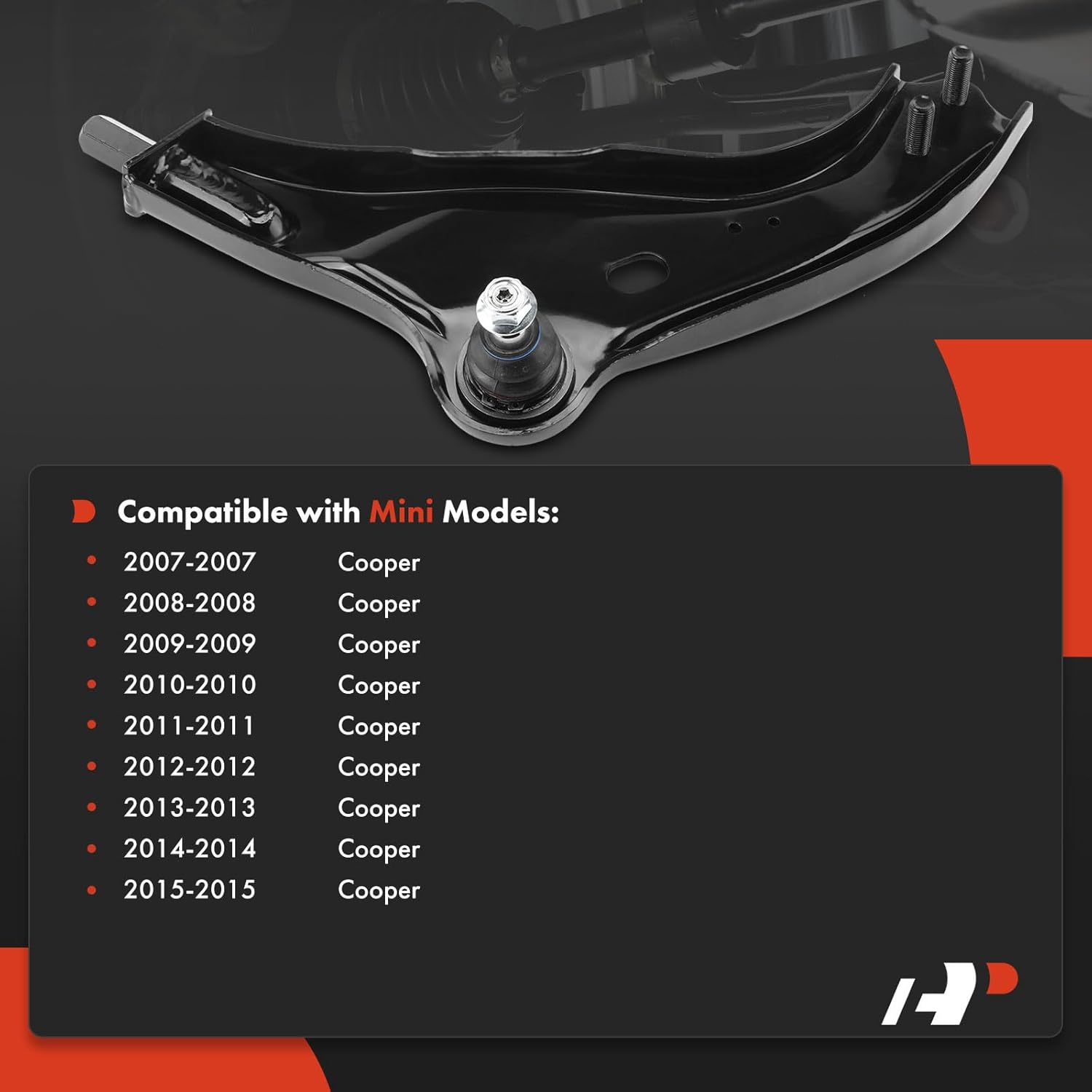 A-Premium Front Right Lower Control Arm, with Ball Joint & Bushing, Compatible with Mini Cooper 2007-2015