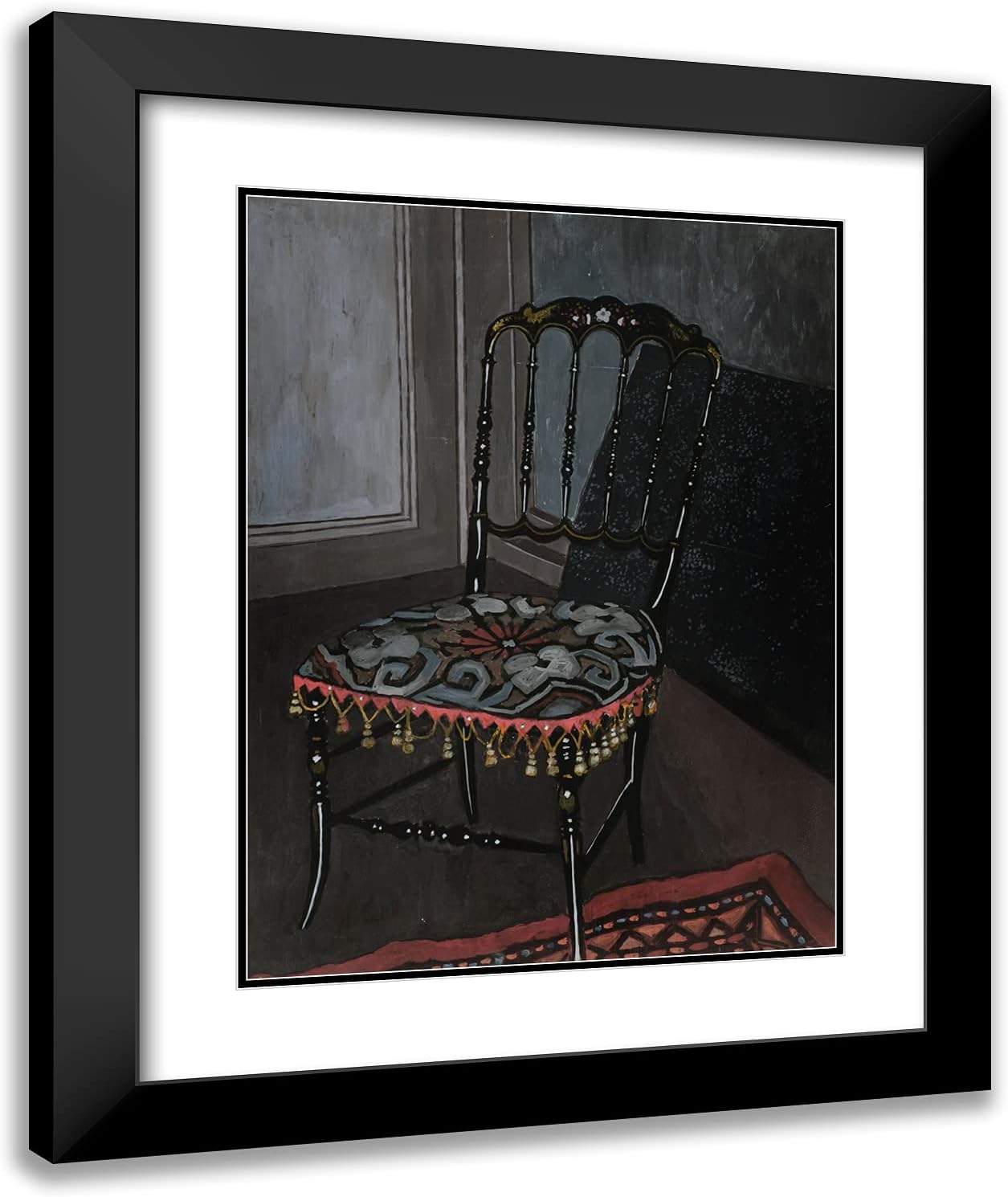 ArtDirect Spilliaert, Leon 20x24 Gold Ornate Framed Art Print with Double Matting Titled: Little Artist Chair