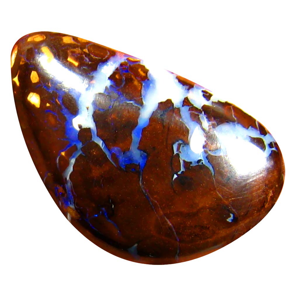 Pierre précieuse opale boulder de Koroit 10.17 carats aux reflets multicolores