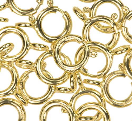 Ugems 25 14K Gold Filled Spring Ring Closed-End H-Finish Tiny 5Mm #TOP1
