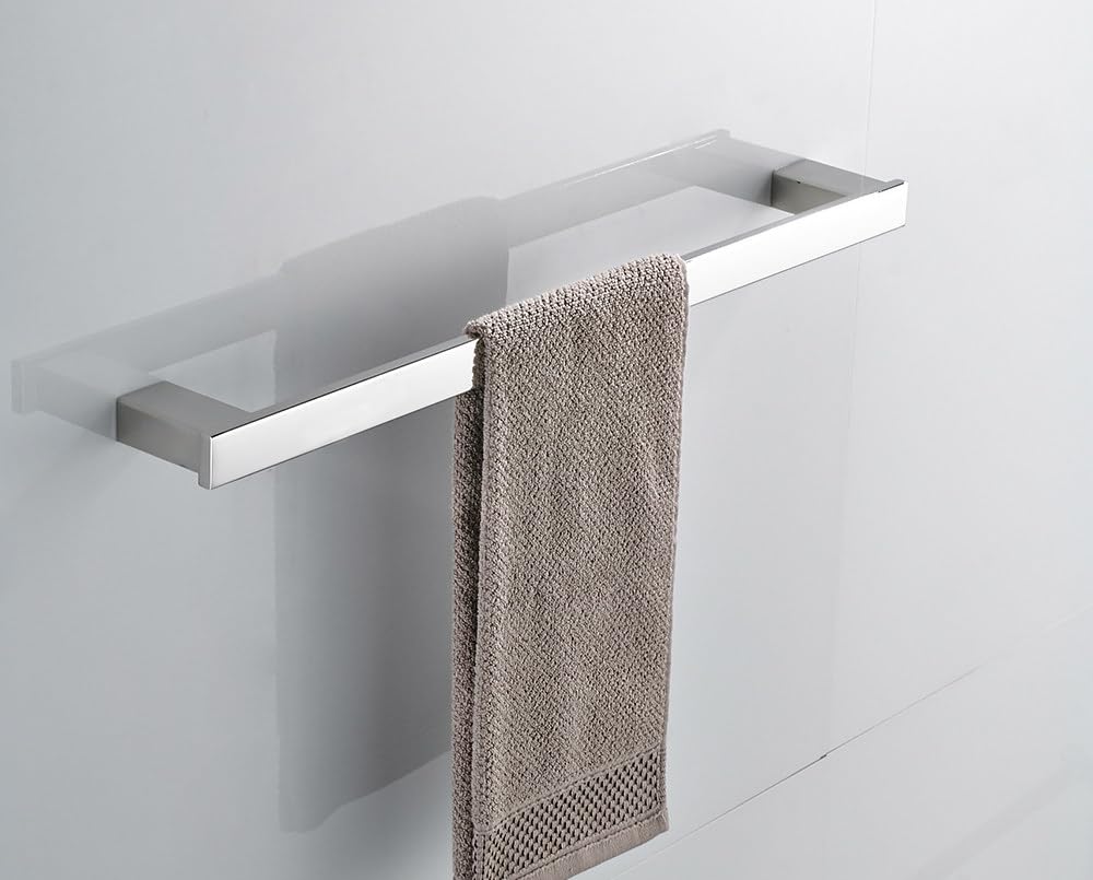 Set de Accesorios de baño, toallero Cromado, Barra, Gancho para Bata, pañuelo para estantería, Soporte para Cepillo de Dientes, Accesorios de baño