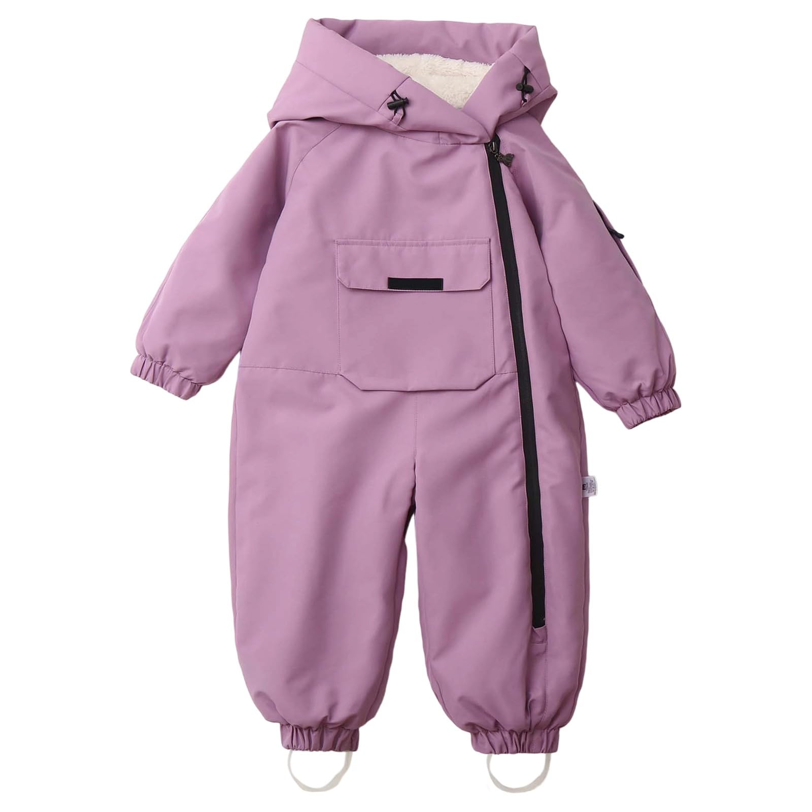 Generisch Schneeanzug Baby Strampler Winter Warm Ski Anzug Kind Schnee Fleece Jacke Wasserdicht Jumpsuit Pelzkragen mit Kapuze Winddicht Snowsuit Outfits für Mädchen Jungen Schneeoverall