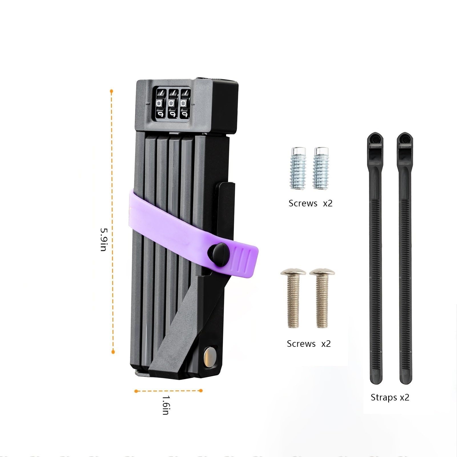 Serrure Anti-Crochetage Cadenas de vélo Pliable Portable à 3 Chiffres, sécurité antivol Durable, Accessoires de Cyclisme sur Route et VTT Antivol de Guidon de Moto
