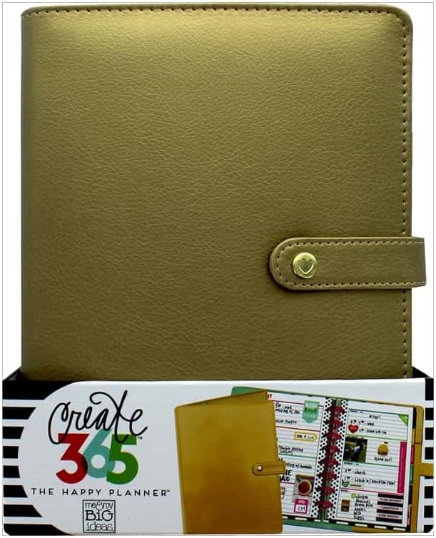 me & my BIG ideas CODM-02 Create 365 The Happy Planner Mini Deluxe Cover, Gold
