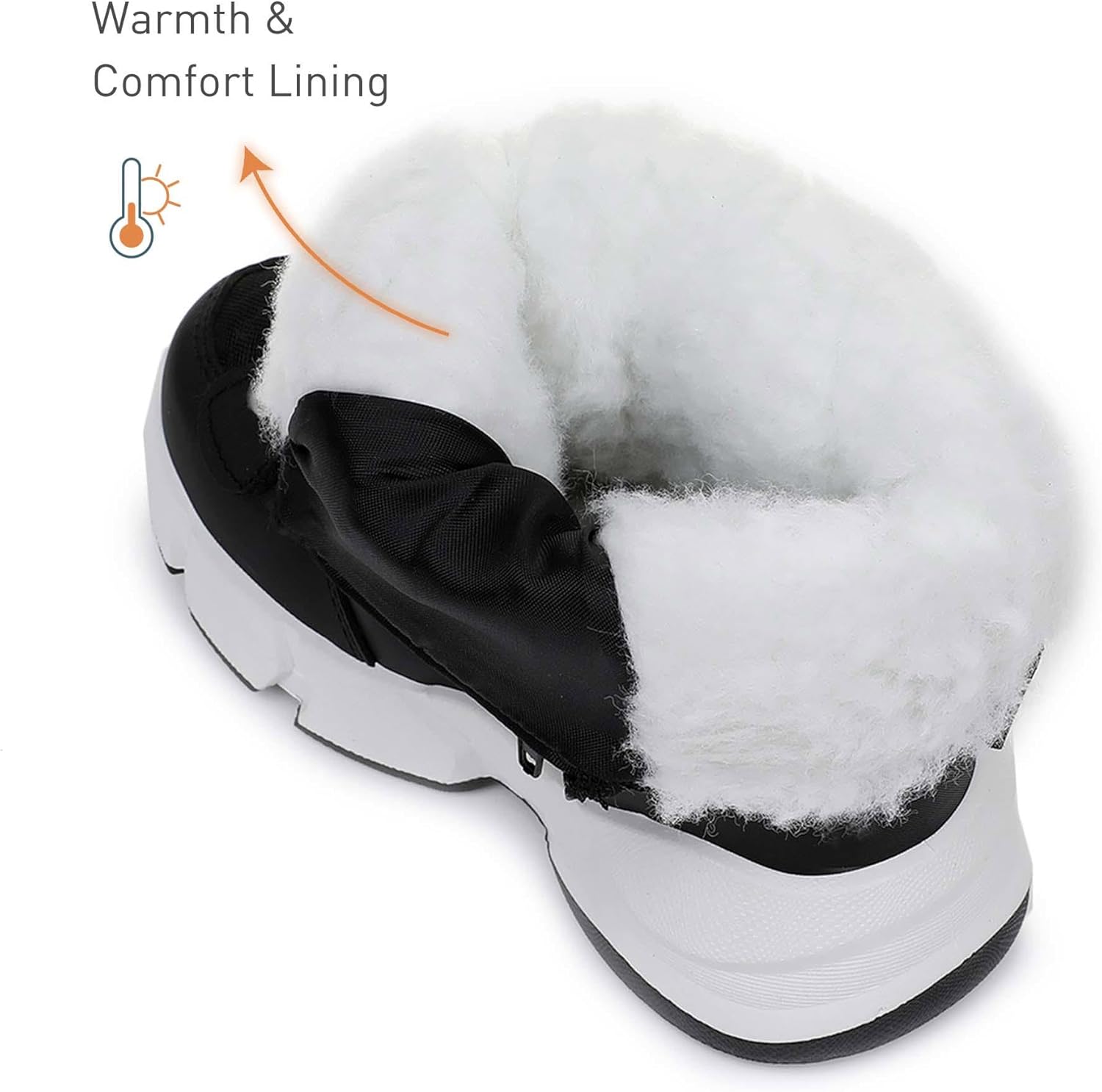 Ahannie Boys Girls Snow Boots Toddler Kids Winter Boots Water Resistant Warm Side Zipper Shoes(Toddler/Little Kid)
