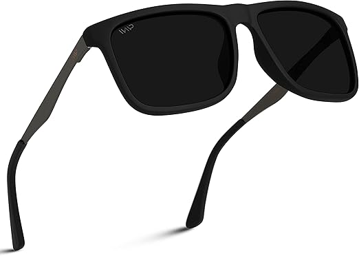 WMP Eyewear - Men's Polarized Flat Top Square Sunglasses