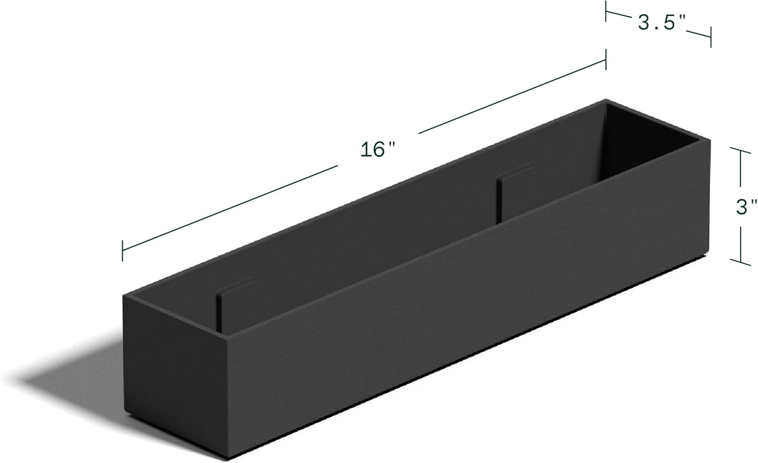 Veradek Forma Series Trough Planter - Square Planter for Window Sill/Table Decor | Made from Plastic-Stone Material | Modern Décor for Succulents, Indoor Small Plants