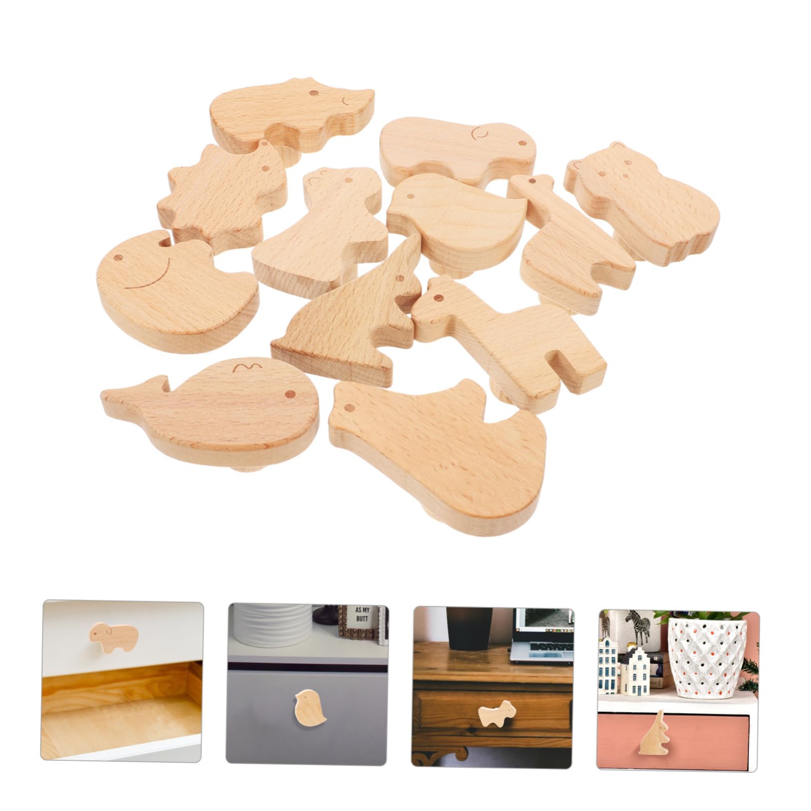 HOMSFOU 12pezzi Pomelli Per Forma Di Animale Con Maniglie Per Mobili Per Camerette Dei Ragazzo Ragazza Pomelli Per Armadietti in Forma Di Animale Per Camerette Dei Ragazzo Ragazza