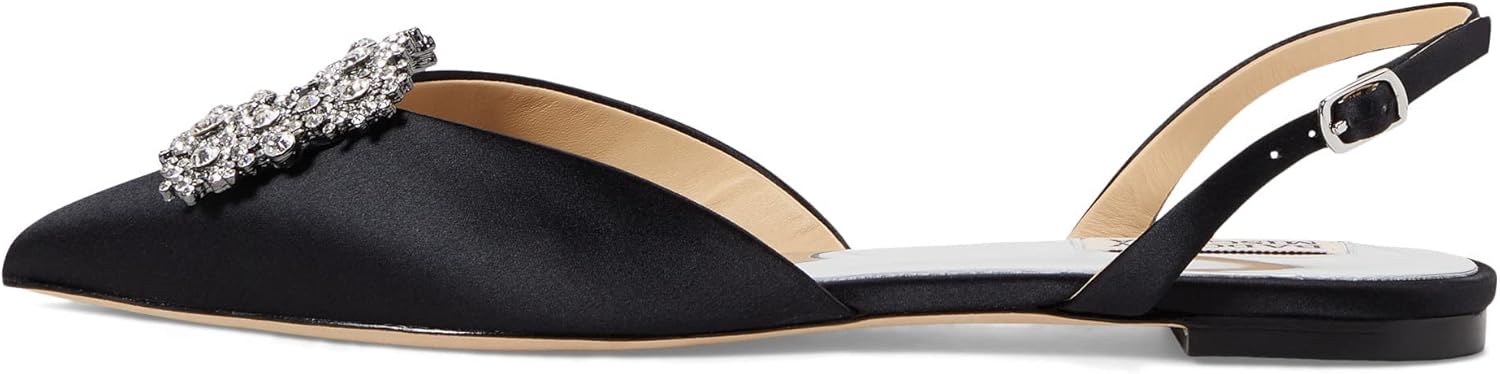 Badgley Mischka Women's SAGA Ballet Flat, Black, 6.5