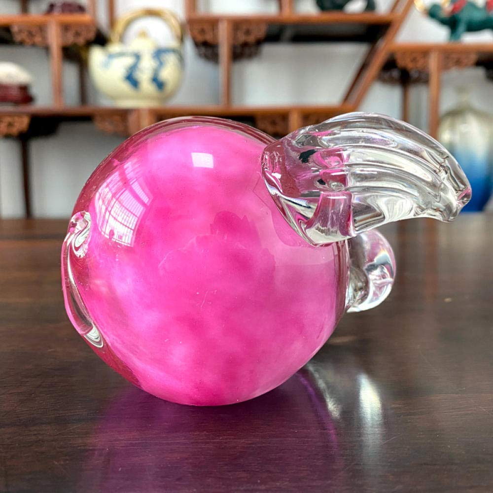 Amazon.co.jp: ピンクのガラスの豚の手の吹きガラスアート置物の動物