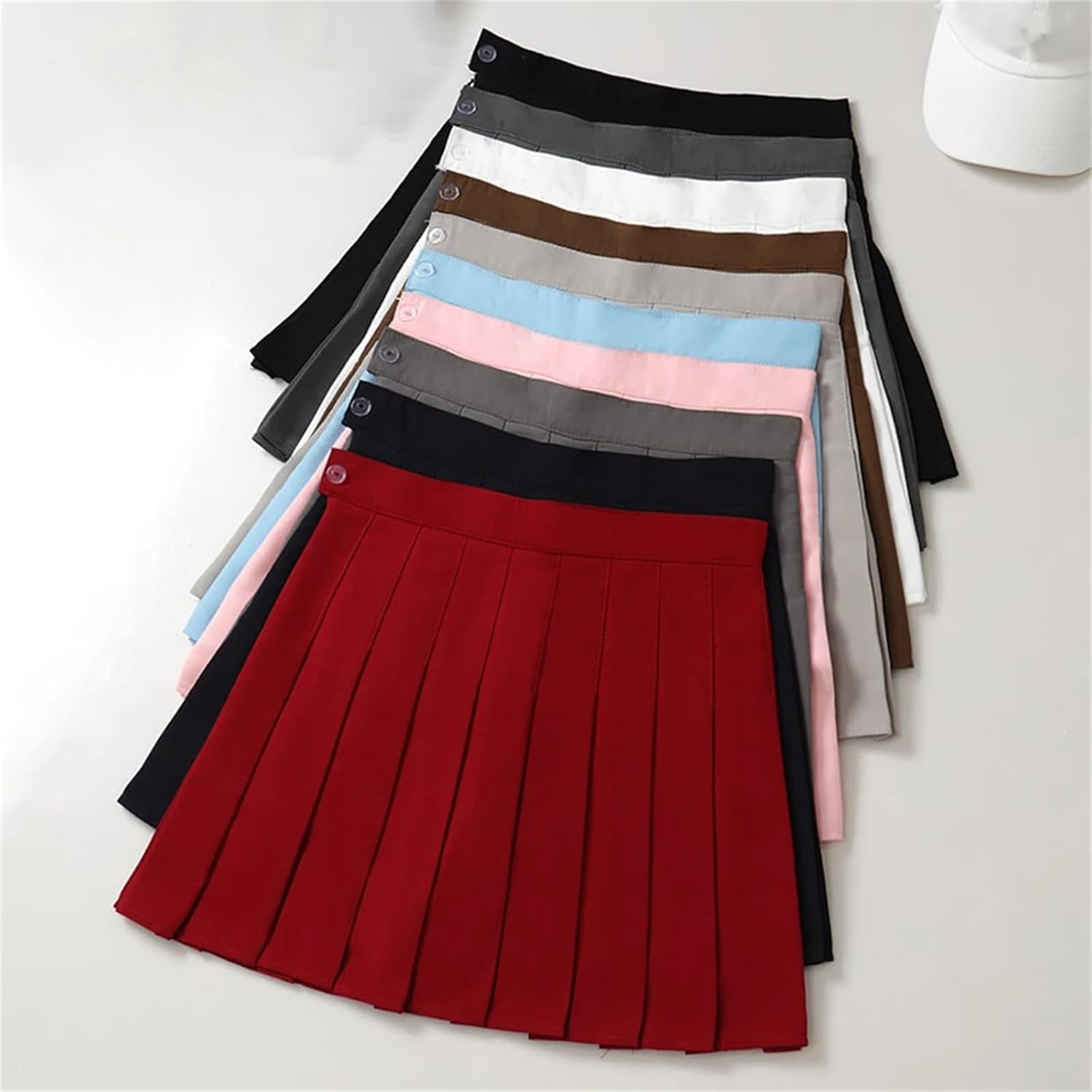 Women's High Waist Pleated Mini Skirt – Summer Skort Short A-Line Skirt Casual Mini Skater Skirt