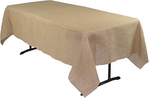 Miniatura 10 de Your Chair Covers - Mantel redondo de yute rústico de yute natural de 60 pulgadas para bodas, fiestas, cocina, hogar, comedor