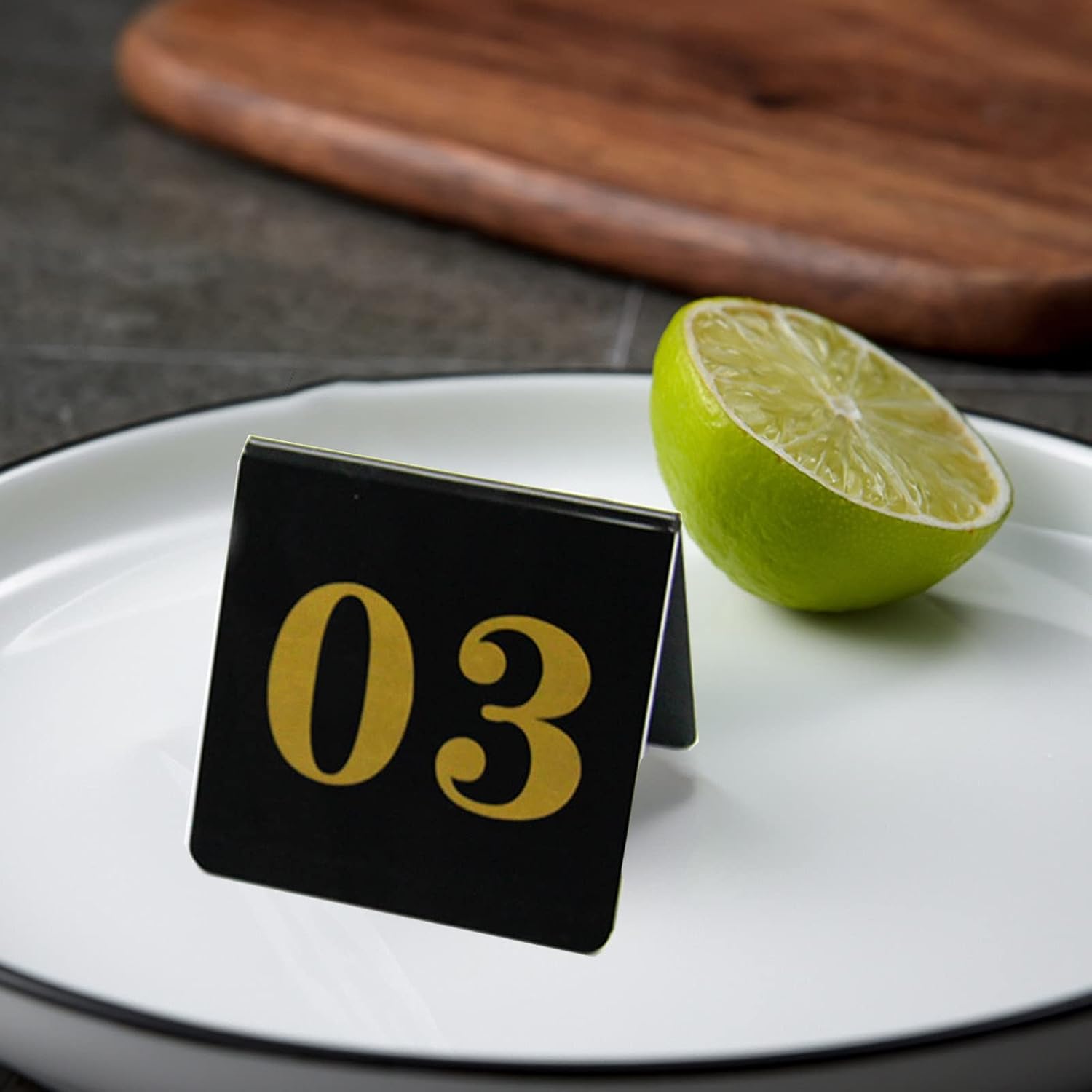 WORDFUN Tabletop Number Sign, Stackable Table Number Cards, Acrylic Table Number Card, Easy to Stack Up Perfect for Restaurants, Establishments Special Events, Place Cards