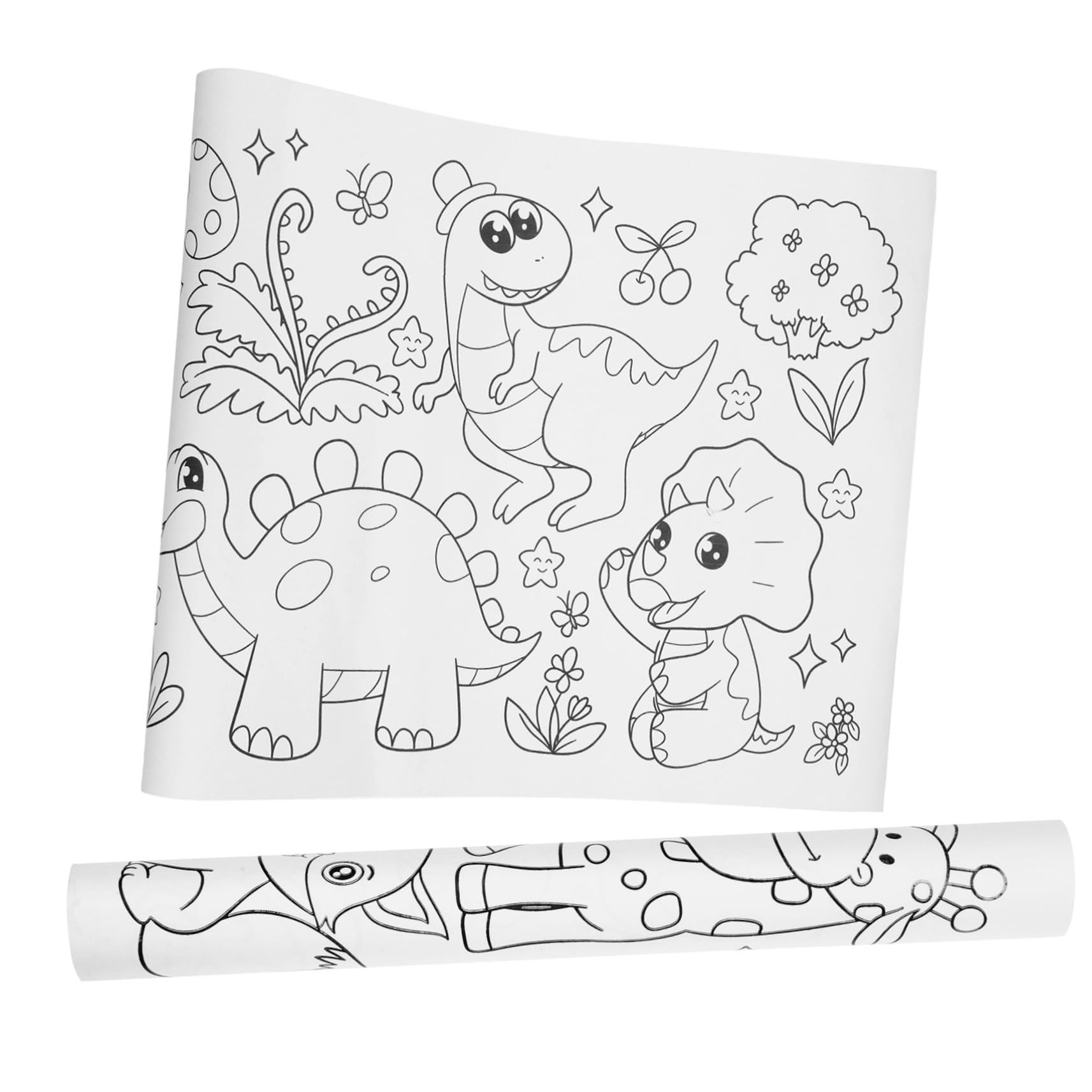 KICHOUSE Children's Drawing Paper Rolls 2 Pack Coloring Paper Rolls for Kids for Kids Ages 2-4