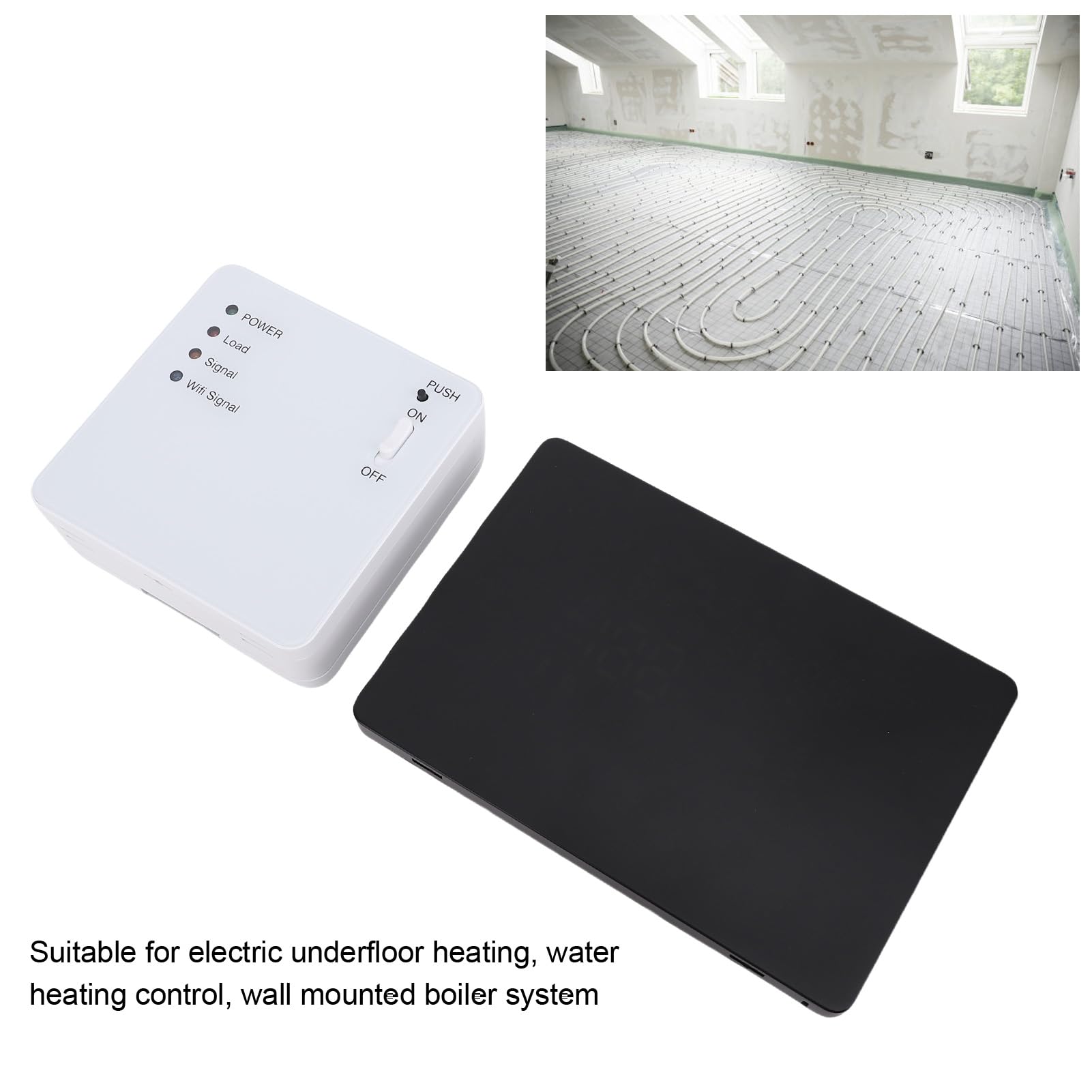 Termostato Smart WiFi, Controlador de Temperatura Inalámbrico con App, Termostato Digital, Control Preciso para Calefacción por Debajo del Suelo, Baños, Cocinas y más