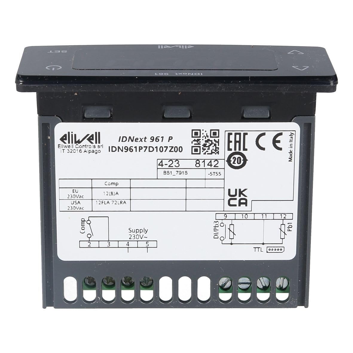 easyPART Compatible / remplacement pour eliwell IDN961P7D107000 Régulateur de température électronique IDNext961 HC 230 V pour comptoir de refroidissement