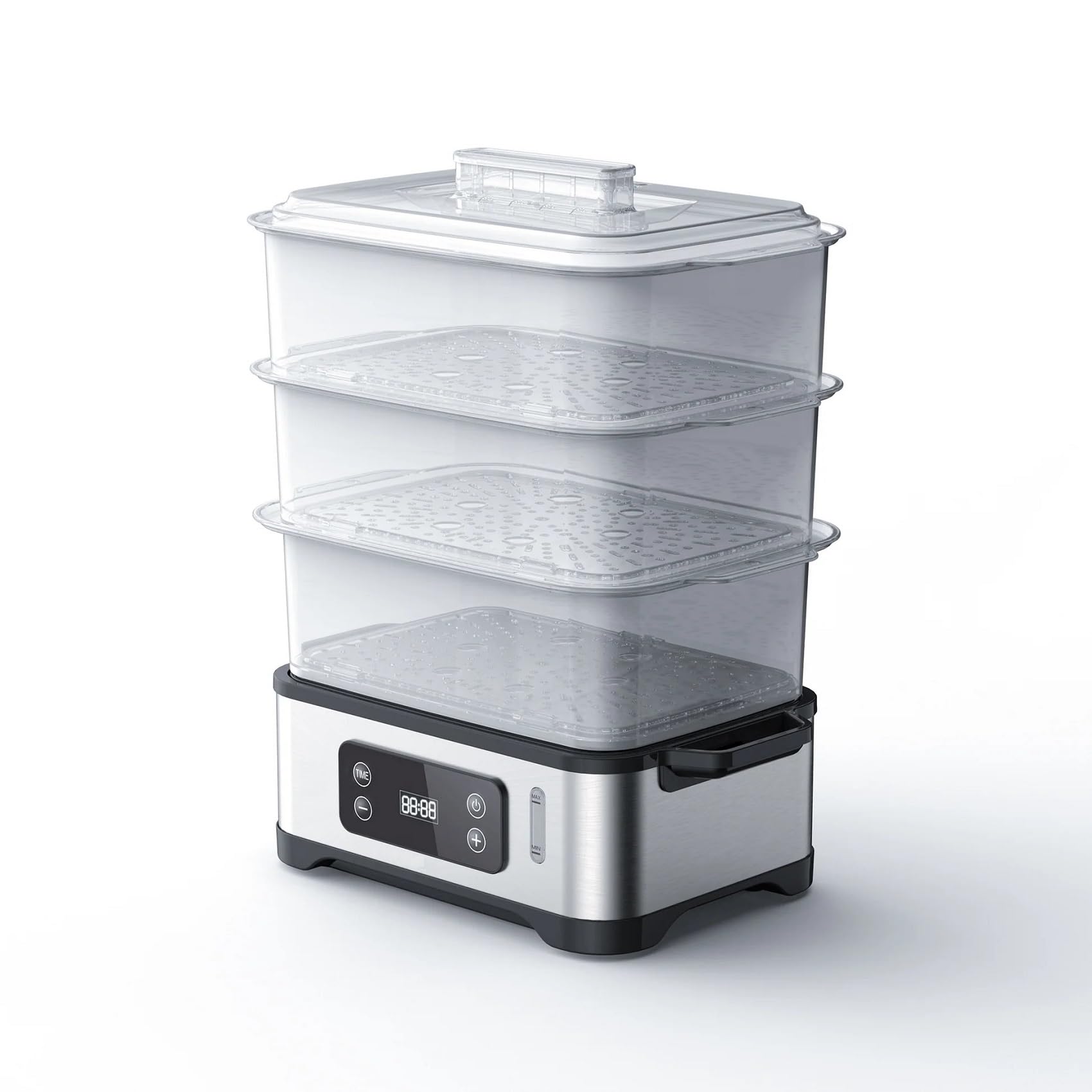 Ambiano Dampfgarer Edelstahl 1000 W 12,0 l 3 Ebenen BPA frei TÜV/GS