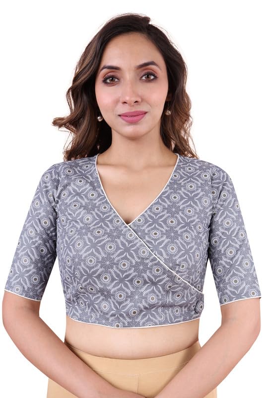 rene Women Cotton Blend Half Sleeve Blouse(M-005771@@p)-picture-11