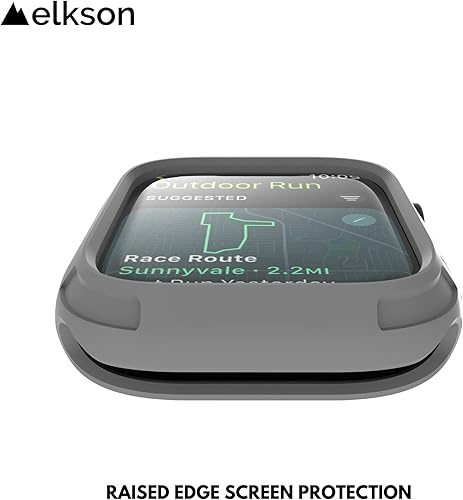 Miniatura 19 de elkson Compatible con Apple Watch 46mm Carcasa Bumper, Quattro Series Carcasa Resistente para Apple Watch y iWatch Series 11 10, Funda Protectora