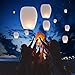 Chinese Lanterns to Release& in Memorial Events For 20 Pack White, Paper Lanterns Easy to Use, Chinese Paper Lanterns for Weddings Party Celebration Event and Festival.