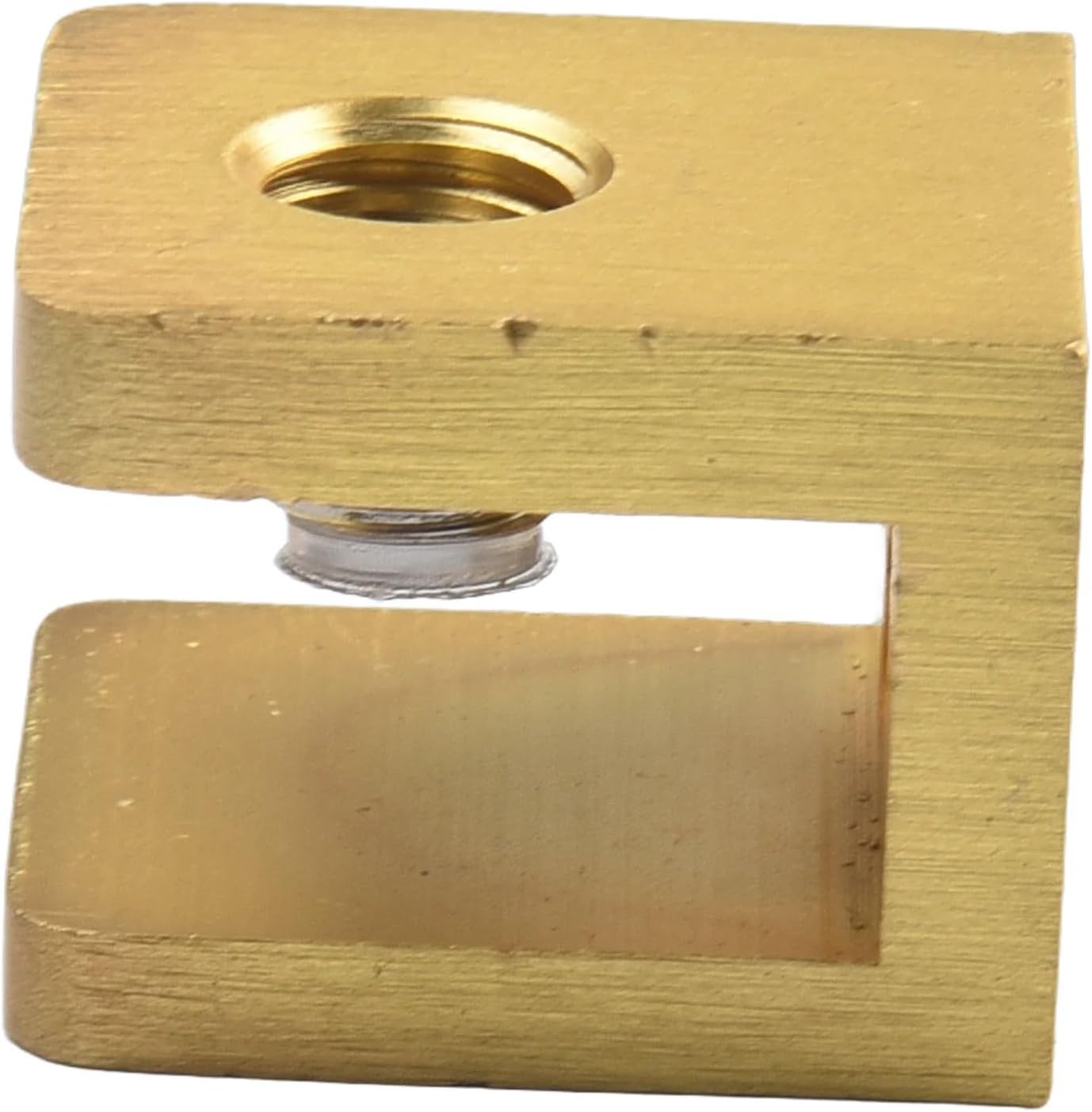 Glass Shelf Brackets 2pcs Copper Gold Adjustable Glass Clip Holder Thick Support for Display Shelves(Big)