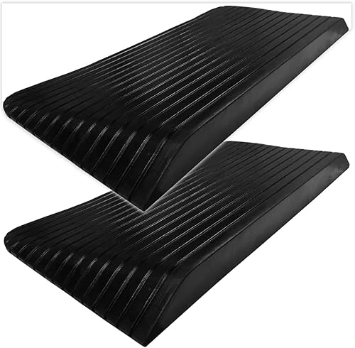 Miniatura 4 de Rampas de umbral de caucho para Scooters y sillas de ruedas, negro