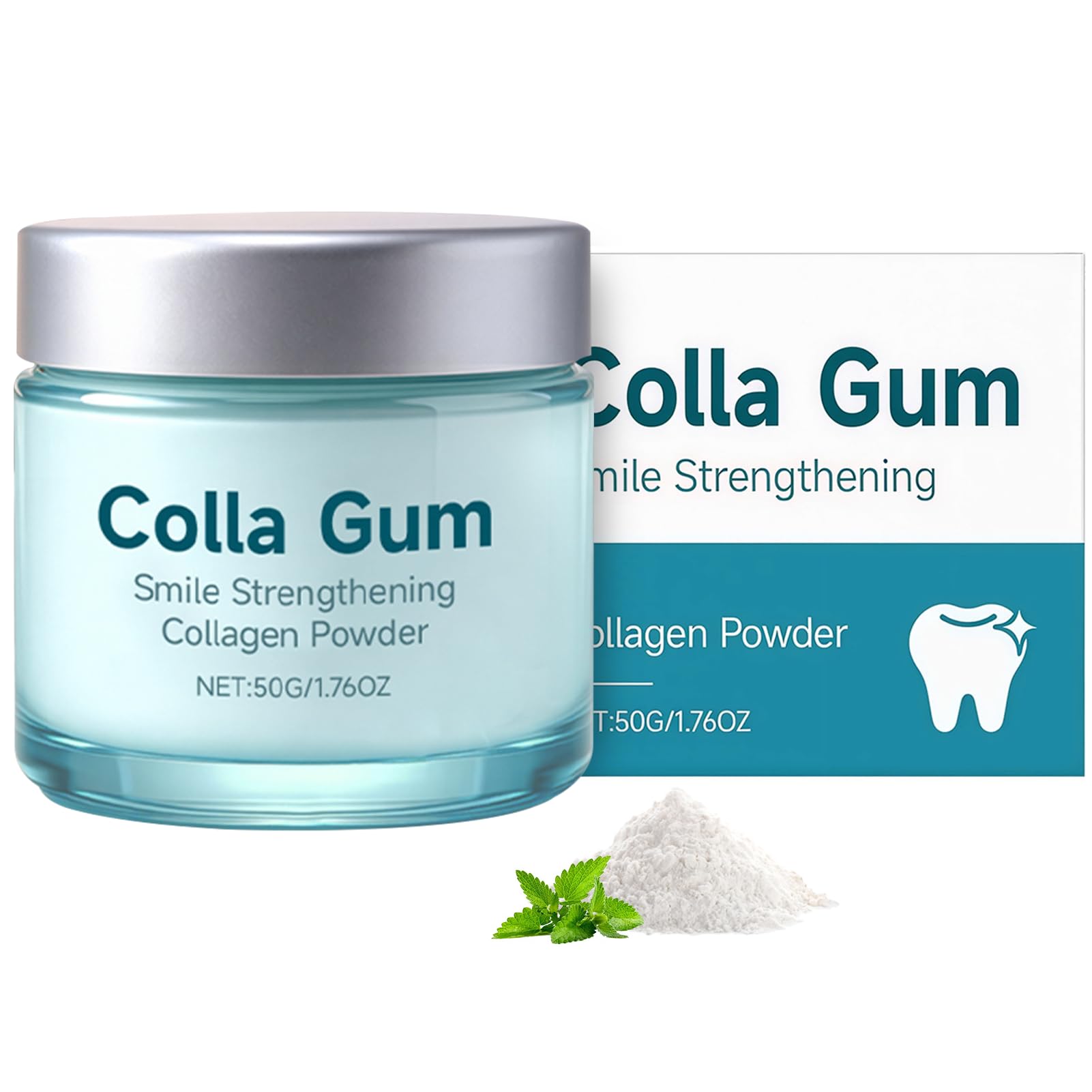 Polvo Dientes,Hydroxyapatite Polvo,contiene Colágeno e Hidroxiapatita,Polvos para el Cuidado Dental,Cuidado Suave para los Dientes(50g)