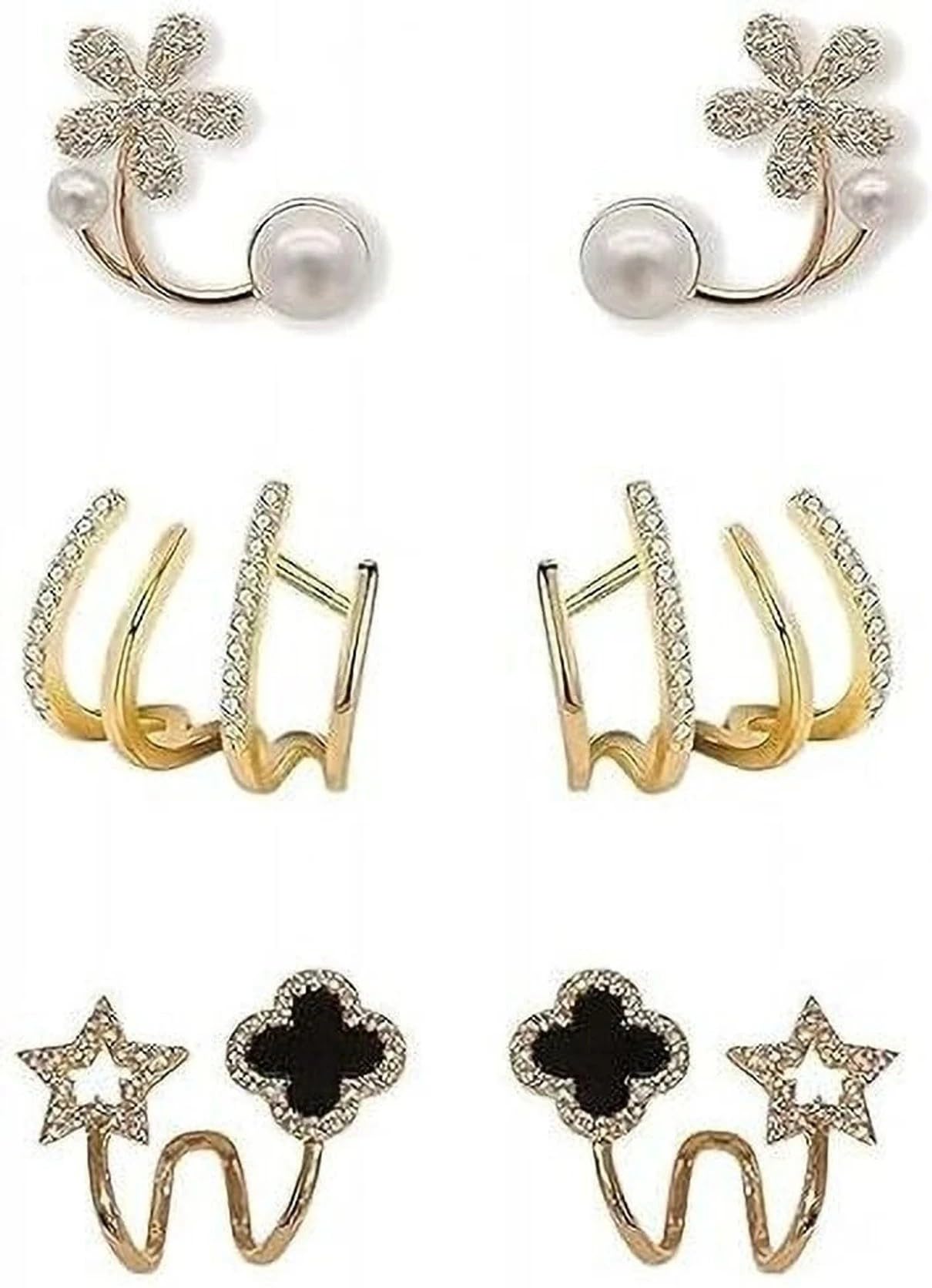 Korean Earrings Combo Set, Trendy Style, Fashion Jewellery for Women-image-43