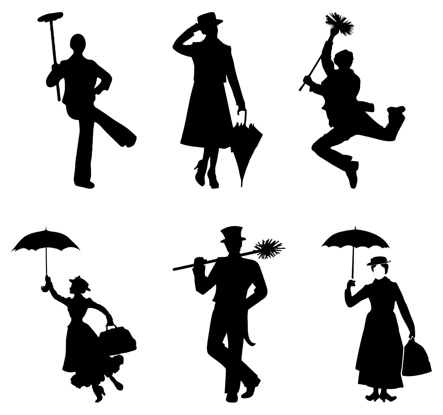 Mary Poppins Silhouette Images
