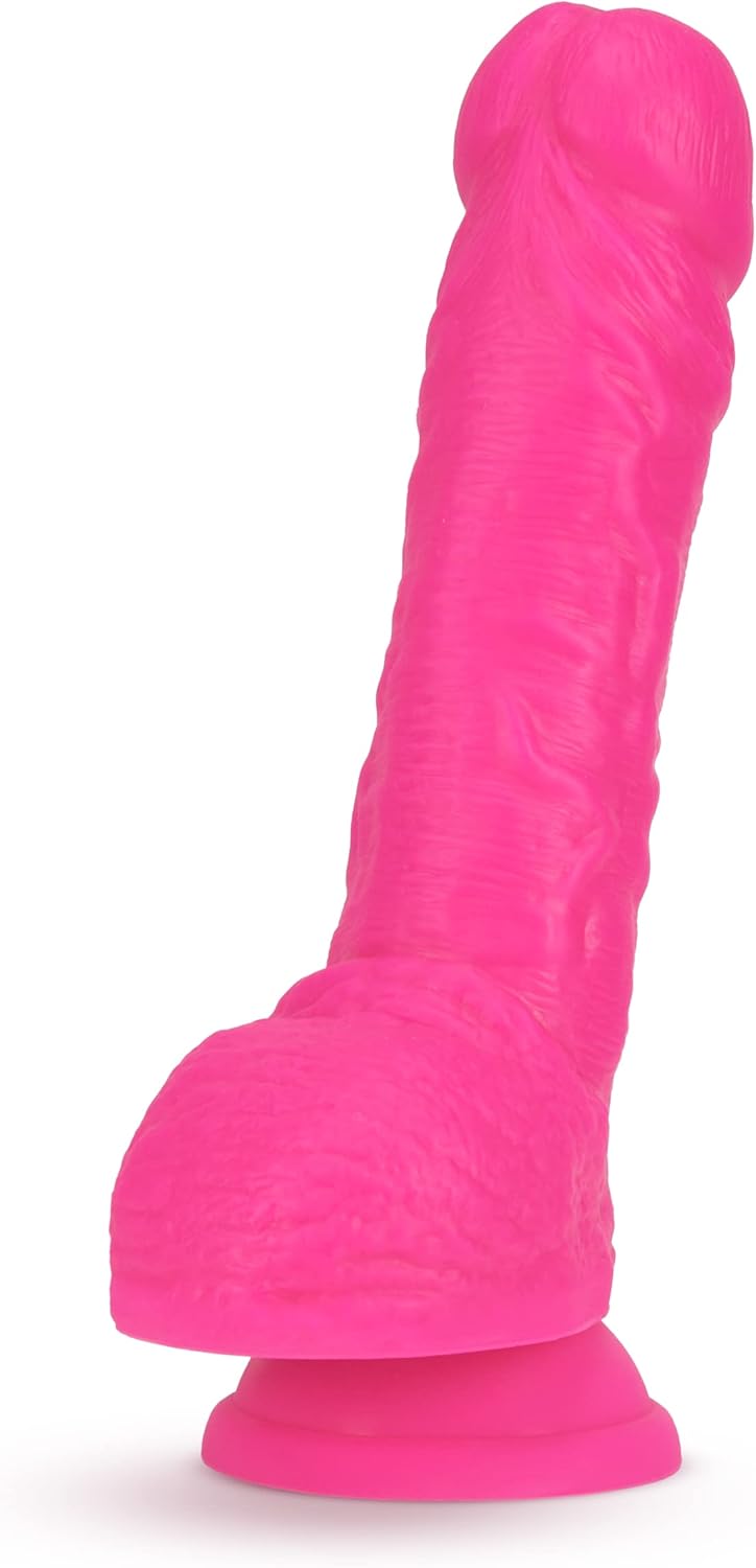 Blush Neo 9" Realistic Dildo w/Balls & Suction Cup Base, Sensa Feel Dual Density, Harness Compatible, Soft Cock for G-Spot and Anal Pleasure Lifelike Adult Penis Toy for Women, Men, Couples - (Pink)