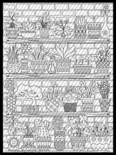 Indoor House Plants Coloring Page, Succulents Coloring Sheet, Flower Pots Jumbo Coloring Book For Kids And Adults #TOP16
