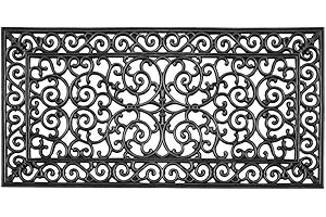Rubber Front Door Mat - For Outside Entry: Remove Dirt & Grime...