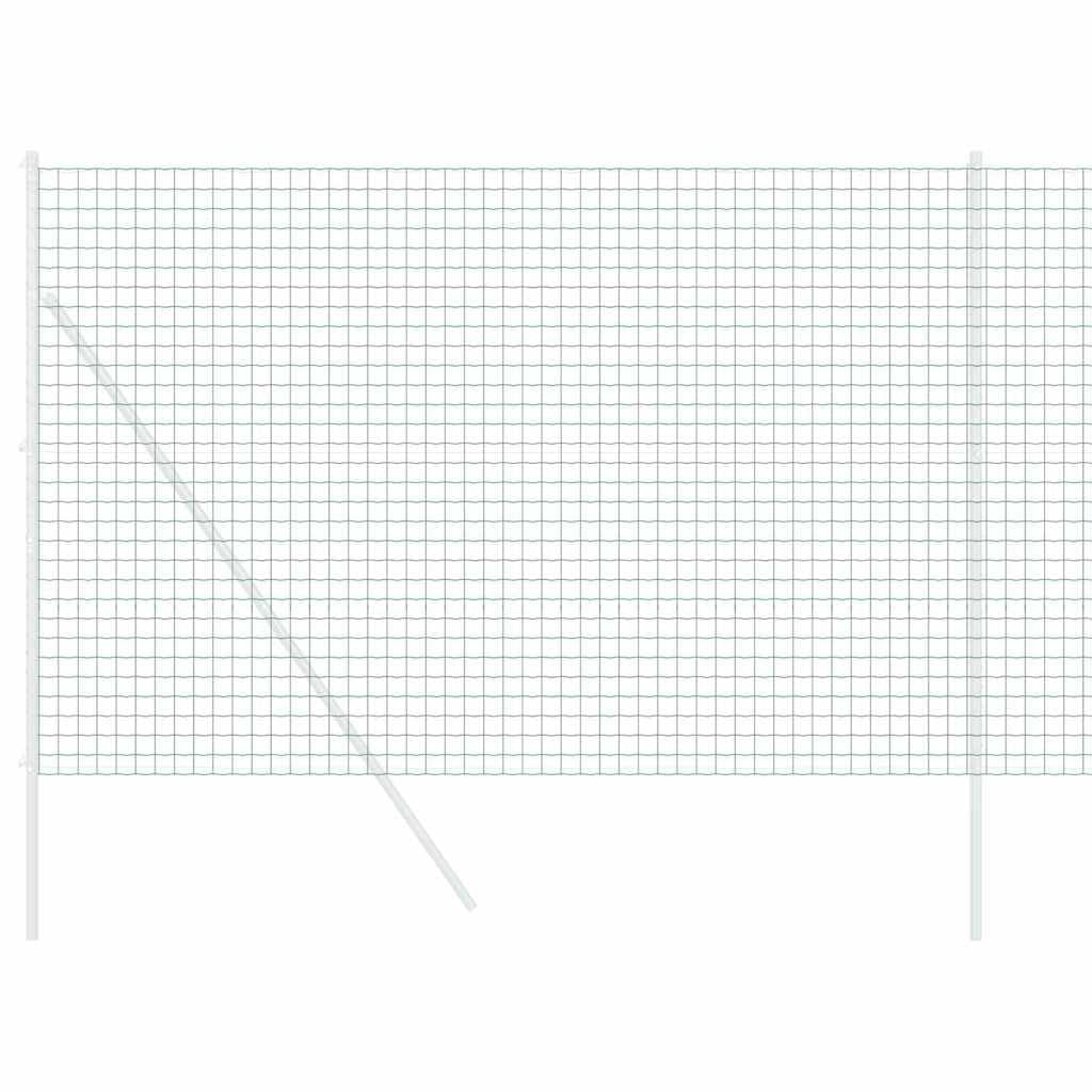 Ogrodzenie euro, zielone, 1,6 x 10 m, żelazo powlekane PCW, wytrzymałe ogrodzenie ogrodowe do użytku na zewnątrz, bariera dla zwierząt, łatwy montaż bez kopania